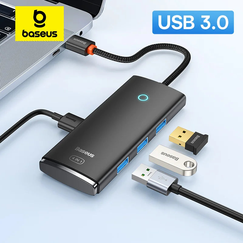 4-in-1 USB-C to USB 3.0 Multi-Port Adapter Hub - 1
