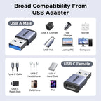 USB-A Male to USB-C Female OTG Adapter