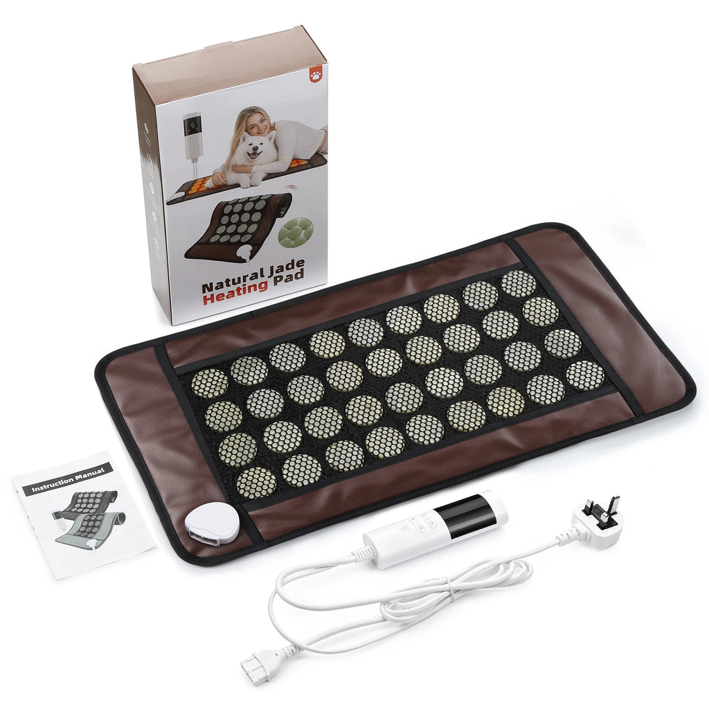 Double-Sided Natural Jade Heating Pad for Back and Muscle Relief