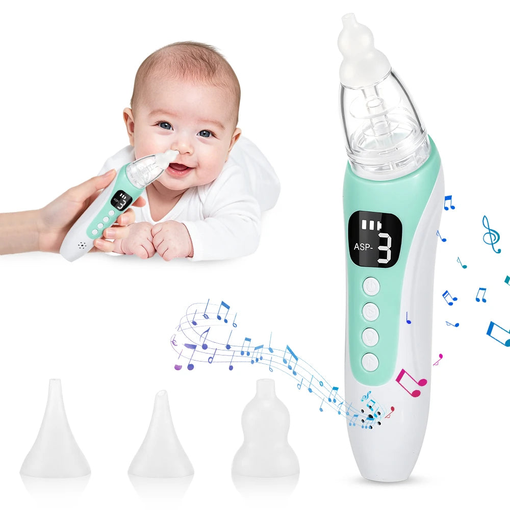 Electric Baby Nasal Aspirator with 3 Suction Levels and Music