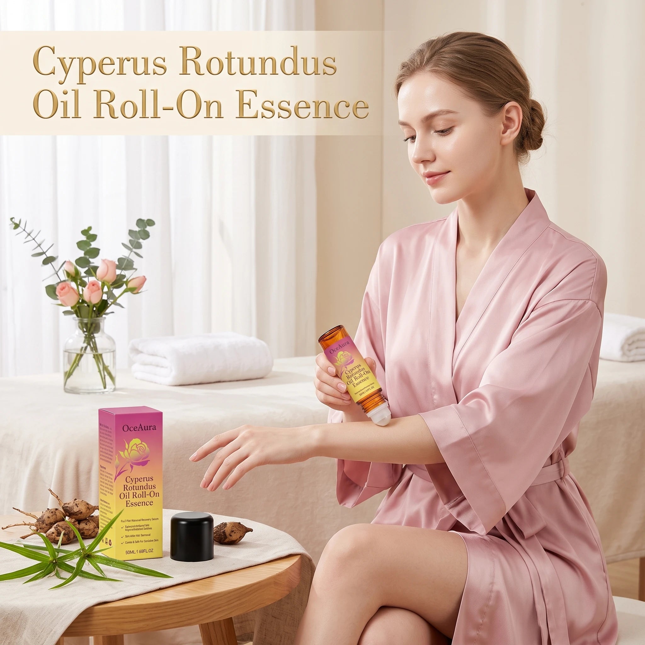 Cyperus Rotundus Post-Hair Removal Soothing Roll-On Oil - 3