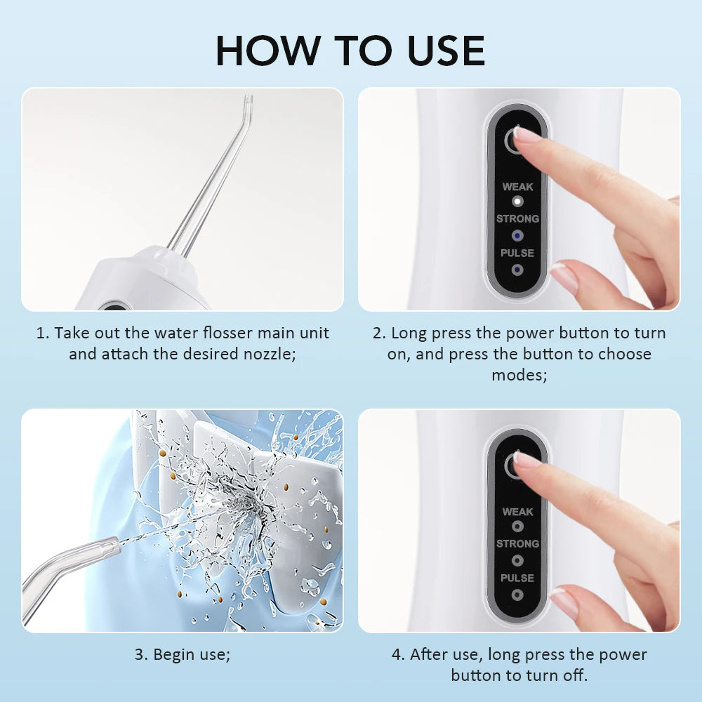 Portable Rechargeable Oral Irrigator Dental Water Flosser