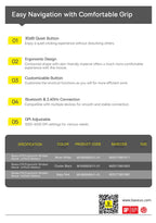 Ergonomic Bluetooth 5.2 & 2.4G Wireless Mouse with 4000DPI