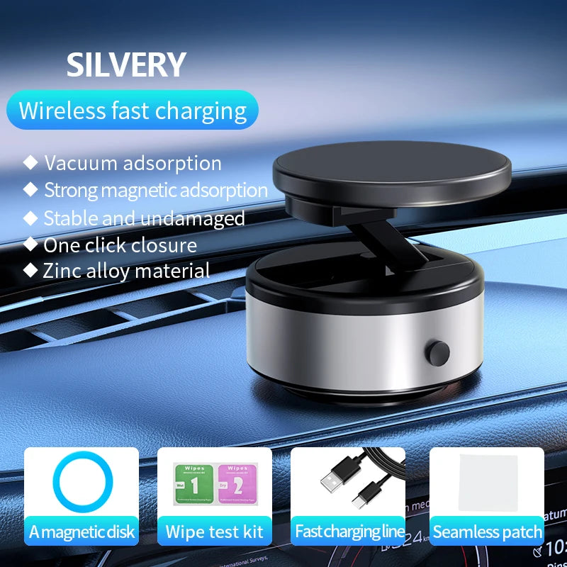 Foldable Magnetic Vacuum Car Phone Holder 360 Degree Adjustable Mount