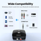 Bluetooth 5.1 RCA & 3.5mm Wireless Audio Receiver with aptX HD