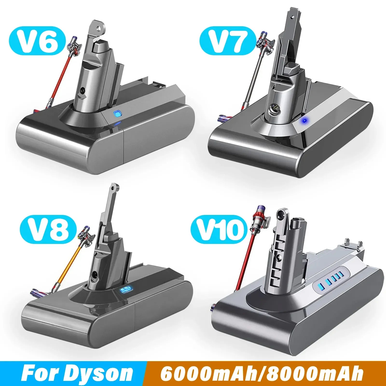 Replacement Battery for Cordless Vacuum Cleaners - 8