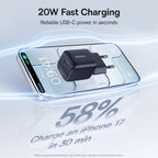 20W USB-C Fast Wall Charger for Smartphones and Tablets