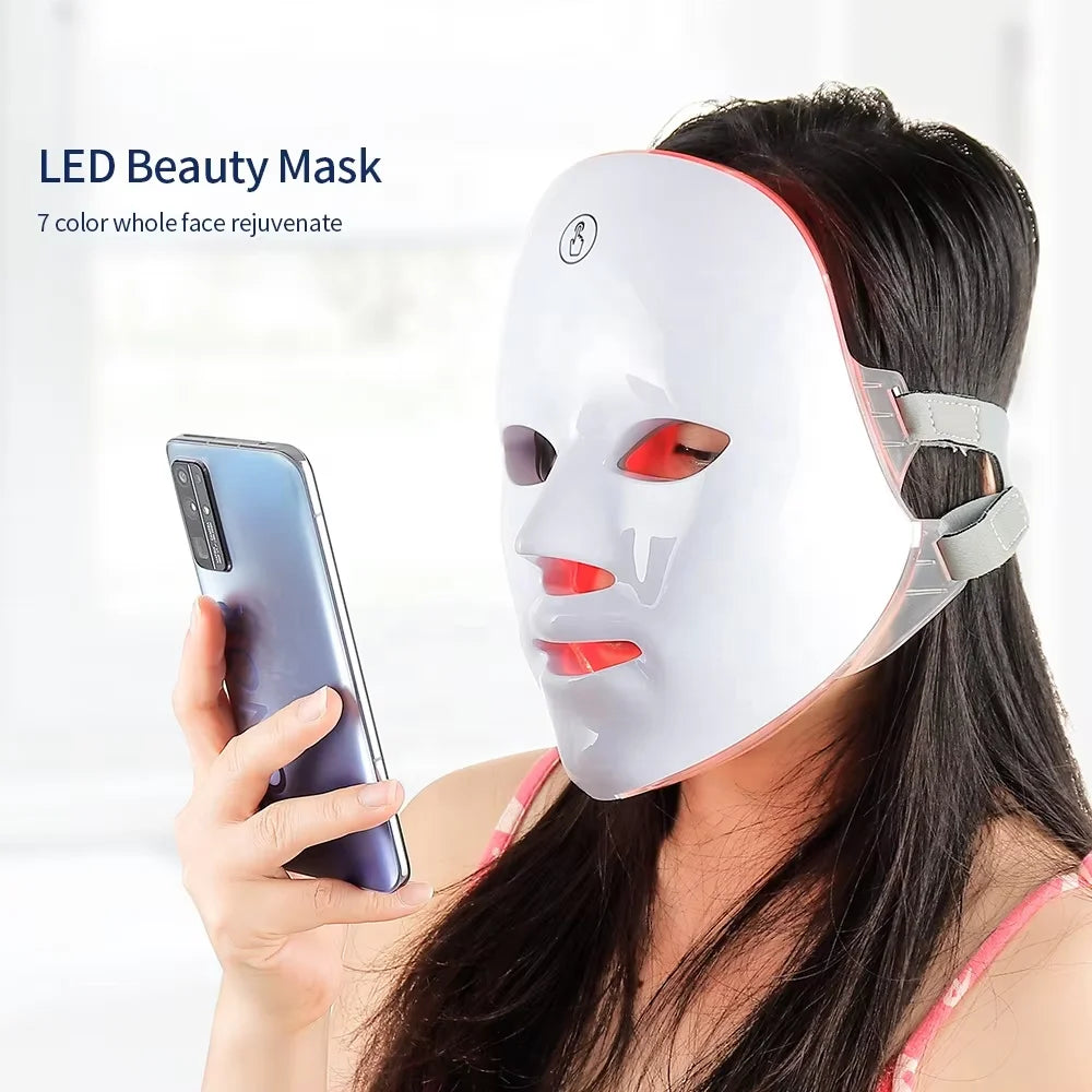 7-Color Rechargeable LED Photon Light Therapy Face Mask - 5