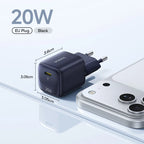 20W USB-C Fast Wall Charger for Smartphones and Tablets