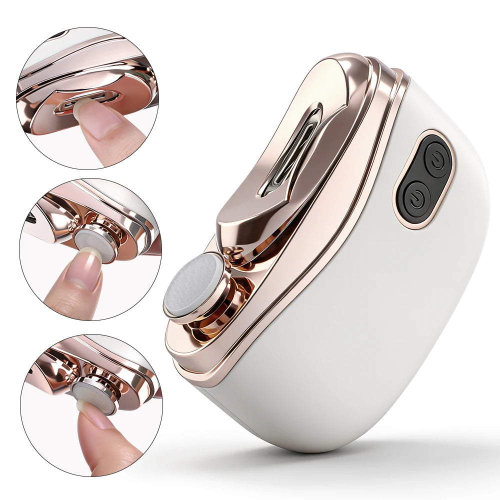 Electric Nail Clipper with LED Light and Debris Collector