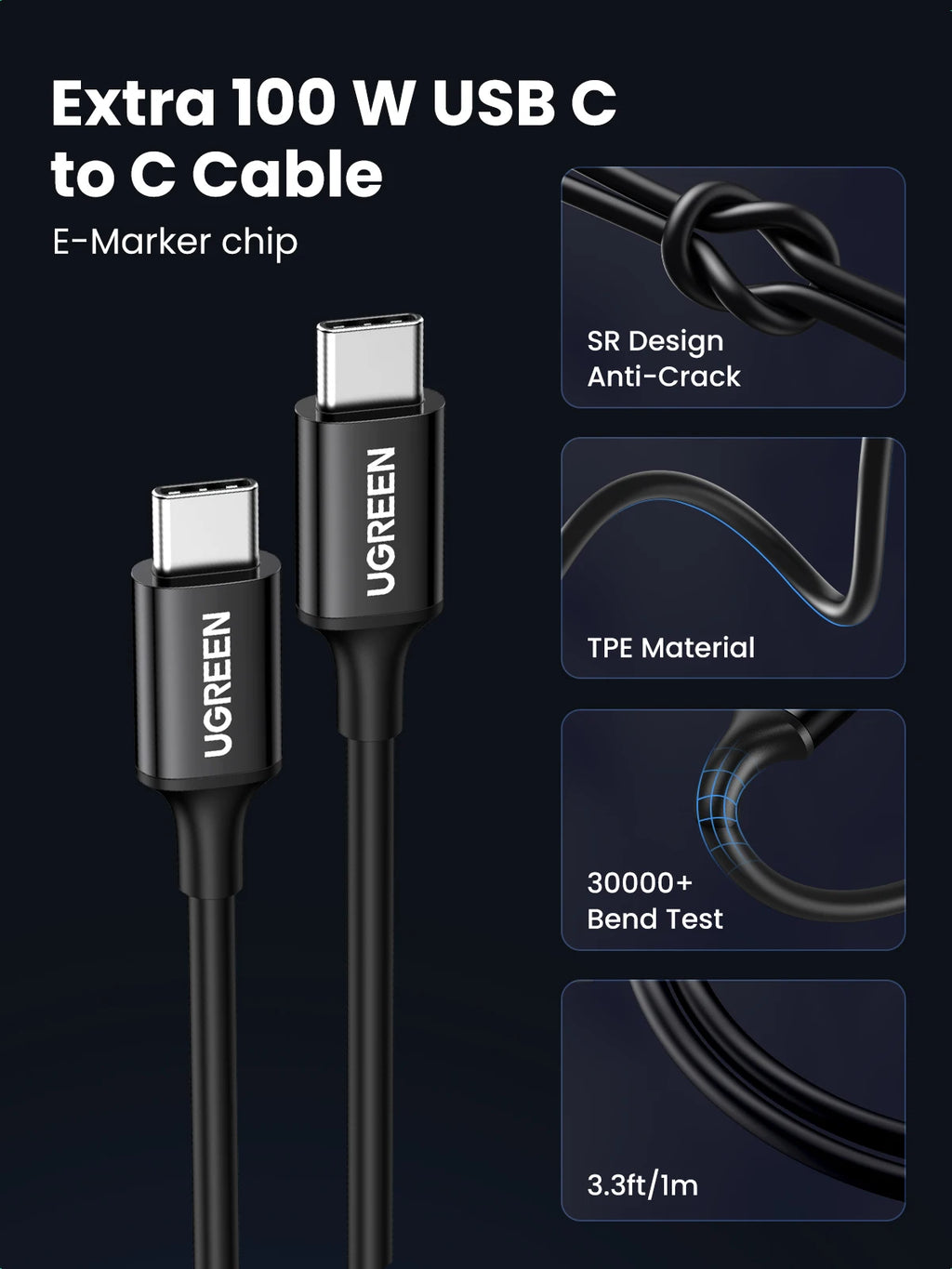 130W USB-C Fast Car Charger with Power Delivery for Laptops and Phones
