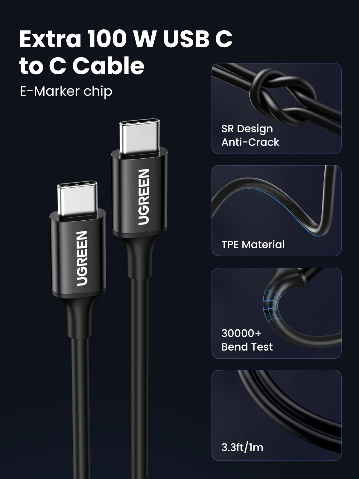 130W USB-C Fast Car Charger with Power Delivery for Laptops and Phones