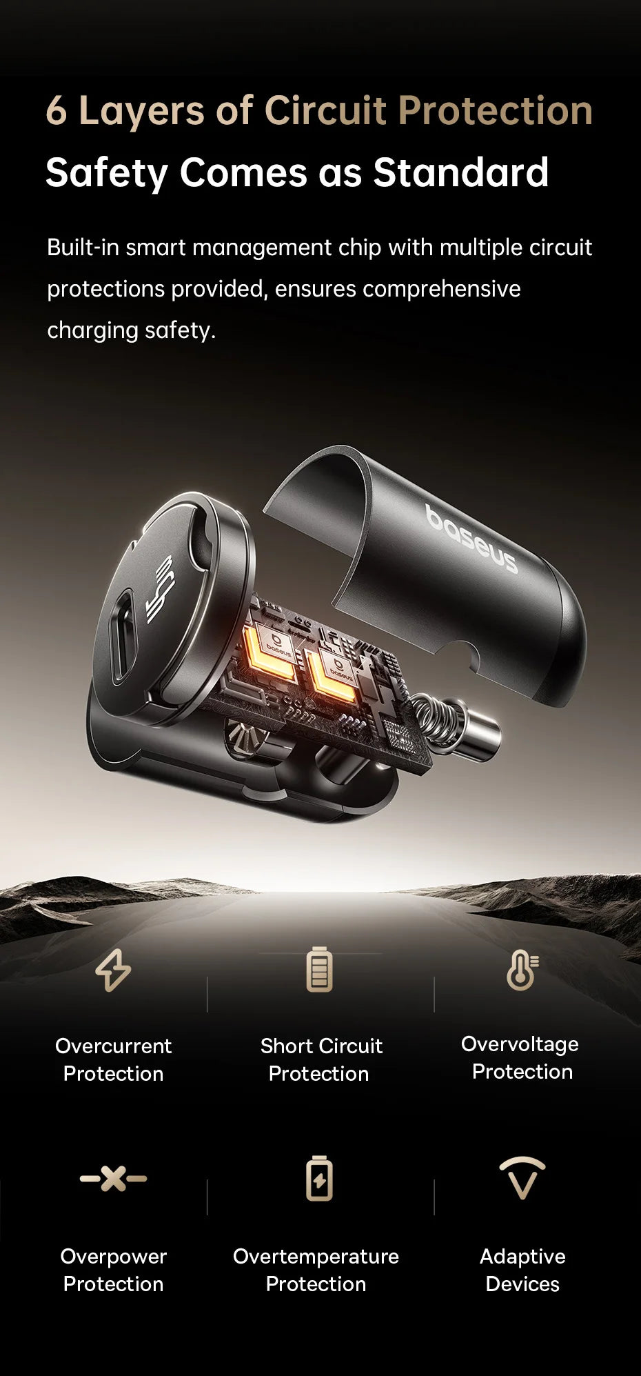 45W USB-C Fast Car Charger for Smartphones and Tablets - 17