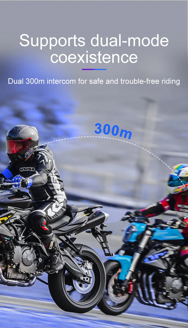 Bluetooth 5.3 Motorcycle Helmet Intercom Headset - 10