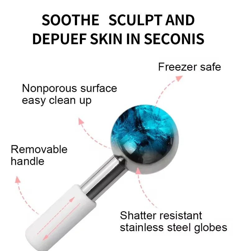 Stainless Steel Cooling Facial Globes for Puffiness and Skincare