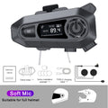 Motorcycle Helmet Bluetooth 5.3 Headset with LCD Intercom