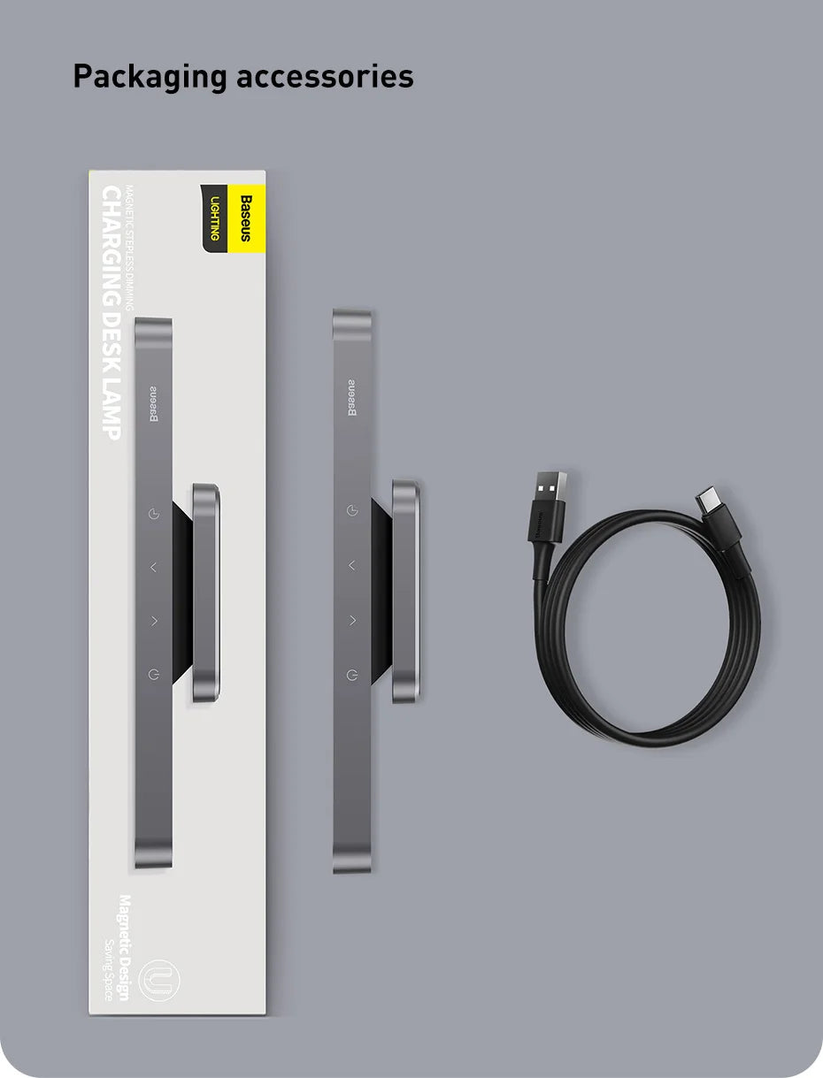 Magnetic Rechargeable LED Desk Lamp with Stepless Dimming - 22