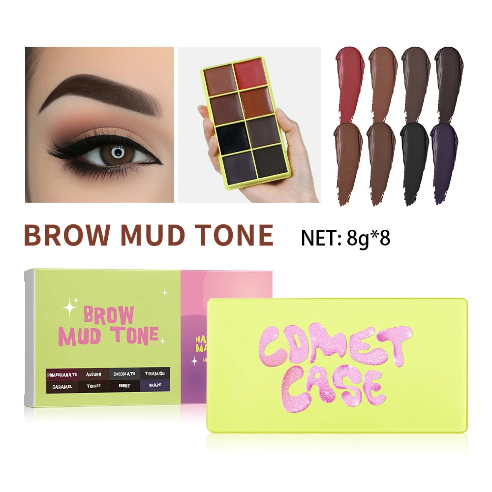 8-Color Cream Blush and Highlighter Makeup Palette - 44
