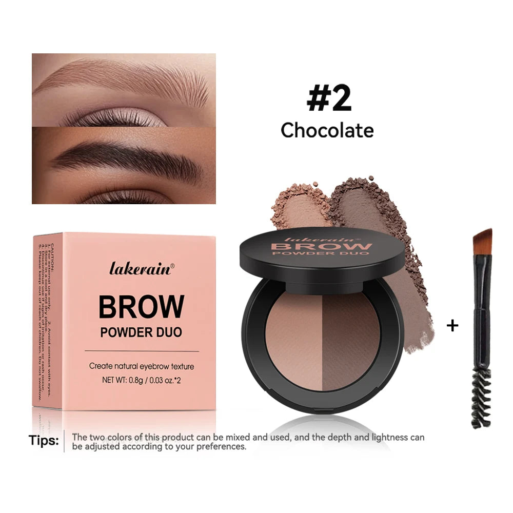 Two-Color Eyebrow Powder Duo for Natural Brows and Contouring