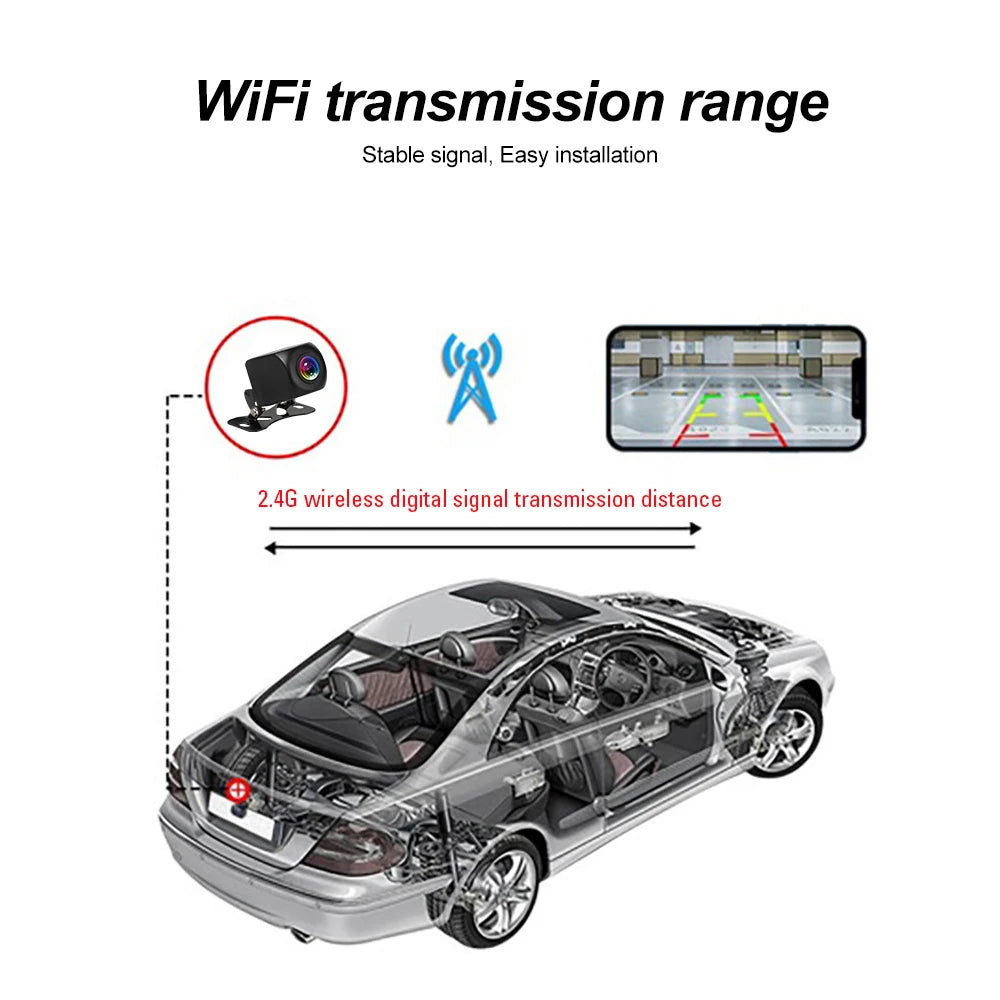 Wireless HD WiFi Vehicle Backup Camera for Android and iOS - 4