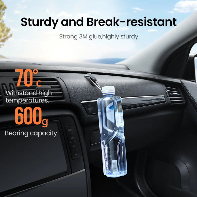 Self-Adhesive Wall and Car Hooks for Cable Management