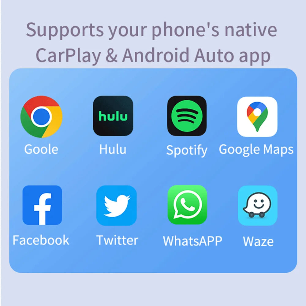 2 In 1 Wireless CarPlay and Android Auto Adapter Bluetooth 5.0 Dongle