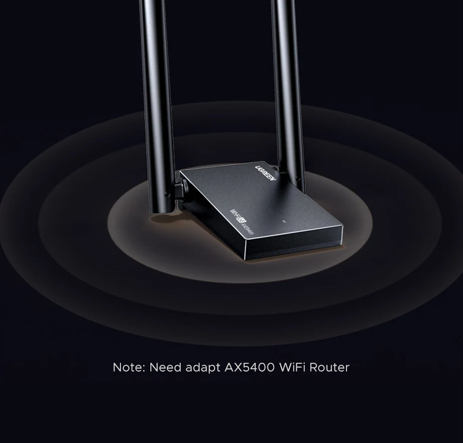 AXE5400 WiFi 6E USB 3.0 Tri-Band Wireless Adapter for PC - 14