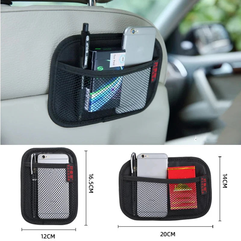 Adhesive Mesh Car Interior Storage Pocket for Phones and Accessories