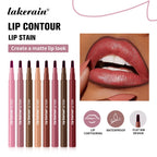 Dual-Sided Long-Lasting Waterproof Lip Stain and Liner Pen