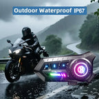 X3 Bluetooth 6.0 Motorcycle Helmet Headset with RGB Light and IP67