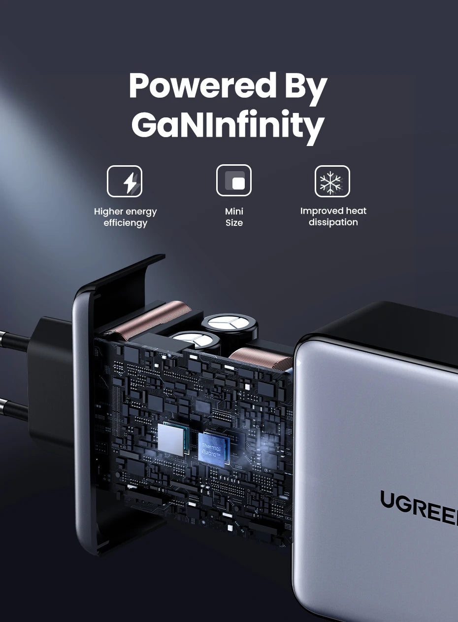 160W GaN Fast Charger for Laptops and Smartphones - 14