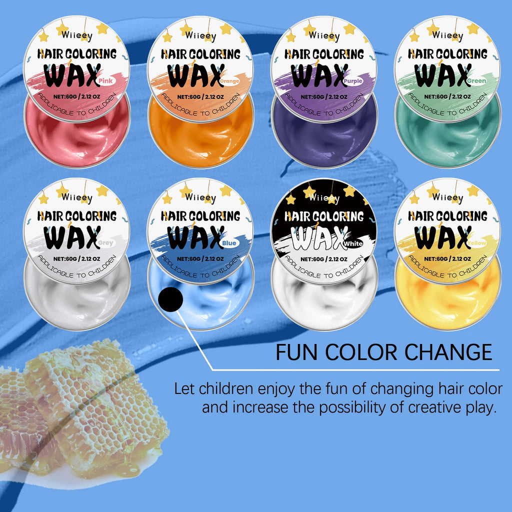Temporary Hair Color Wax for Kids and Party Styling