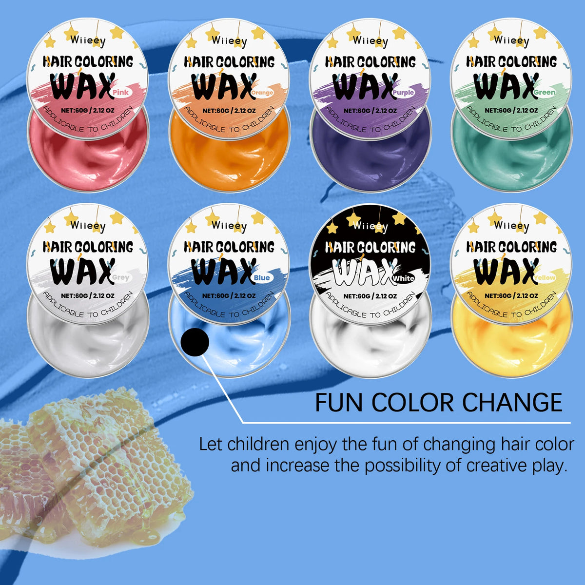 Temporary Hair Color Wax for Kids and Party Styling