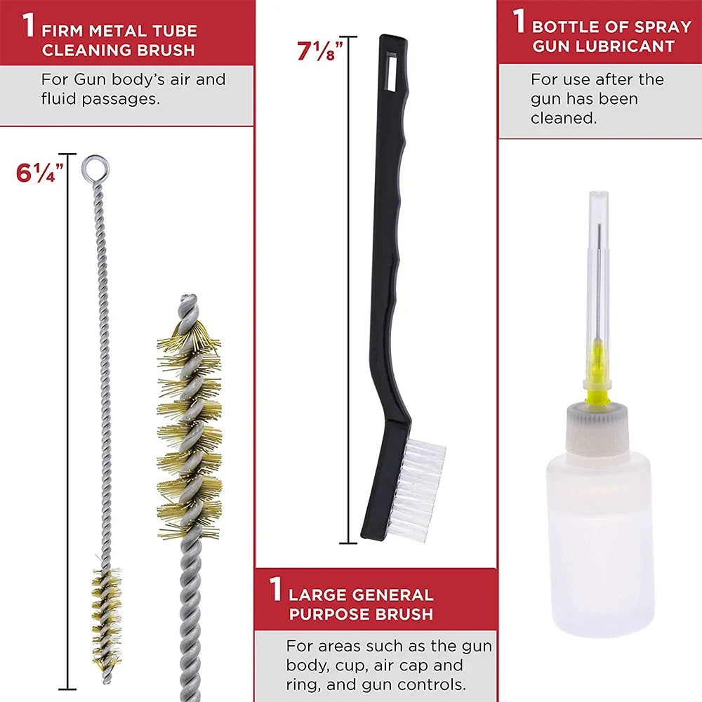 23-Piece Airbrush and Spray Gun Cleaning Tool Kit