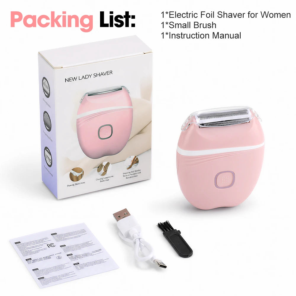 Electric Rechargeable Foil Shaver for Women Body Hair Removal