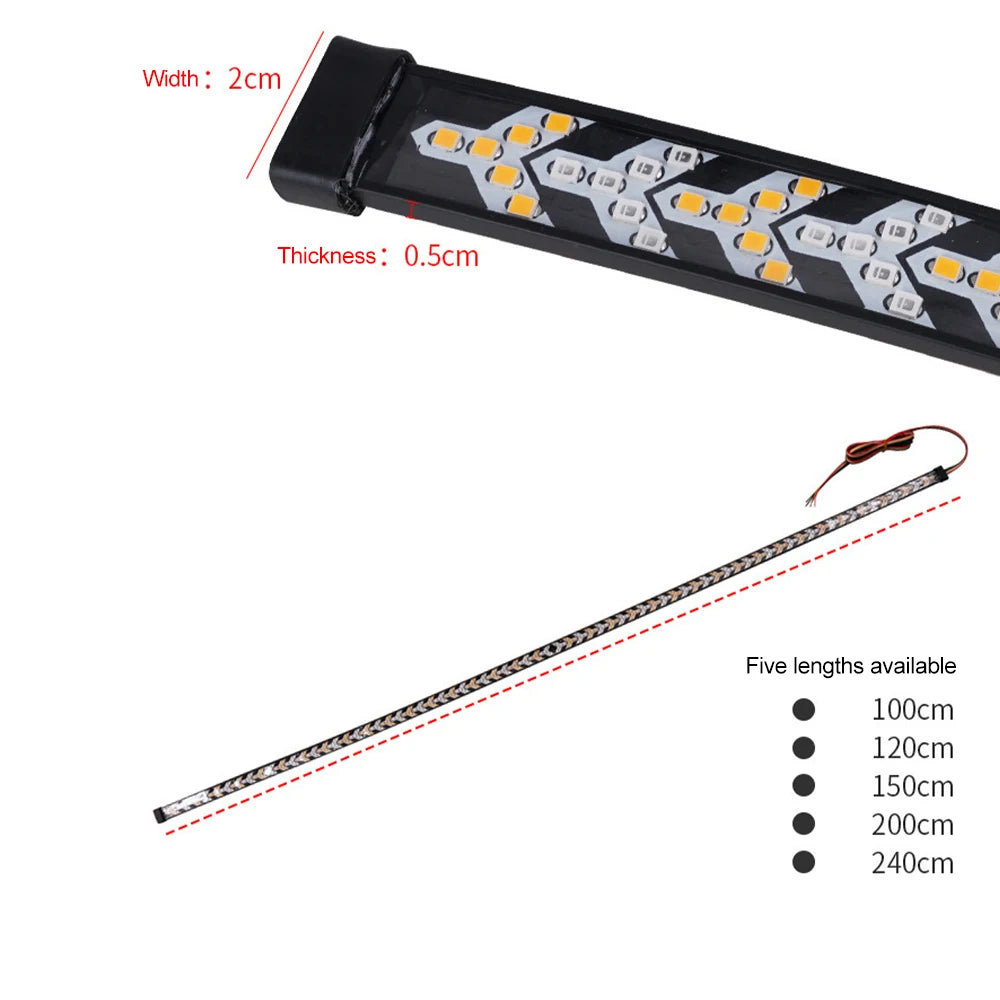 1M LED Tailgate Light Bar for Brake, Turn Signal and Reverse - 16