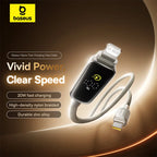 Digital Display 20W Fast Charging USB-C Cable for iPhone