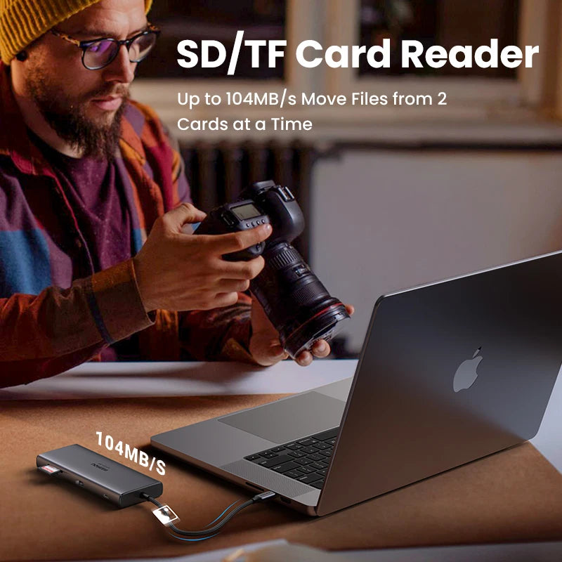 9-in-1 USB-C Hub with 4K 60Hz HDMI and 10Gbps Data Transfer