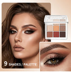 9-Color Professional Matte and Shimmer Eyeshadow Palette