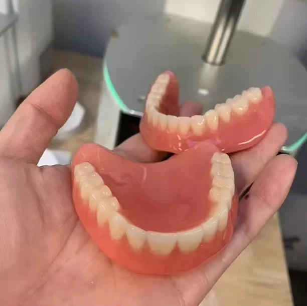 Comfort Fit Silicone Dentures for Upper and Lower Teeth