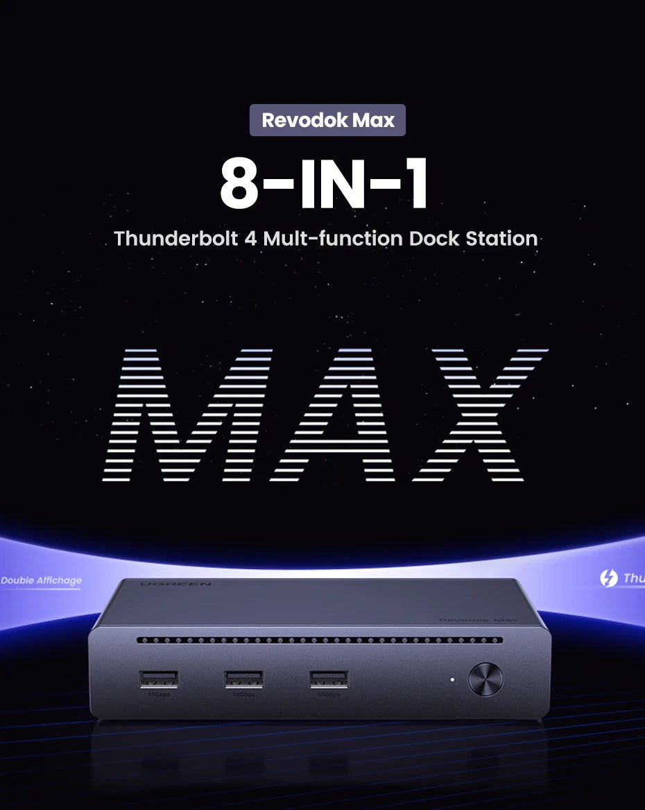 8-in-1 Thunderbolt 4 Docking Station with 40Gbps Data Transfer - 7