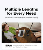 240W USB-C Fast Charging Cable with LED Real-Time Power Display