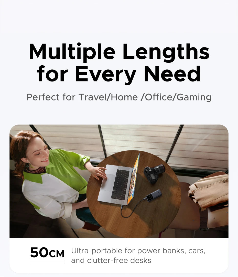 240W USB-C Fast Charging Cable with LED Real-Time Power Display