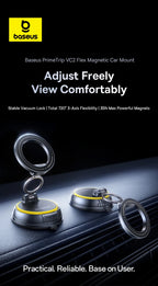 Magnetic Vacuum Suction Car Phone Mount with 360° Rotation