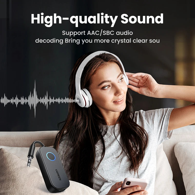 2-in-1 Bluetooth 5.2 Transmitter and Receiver for Audio Aux