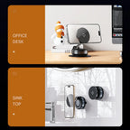 15W Magnetic Wireless Charging Phone Holder with Vacuum Suction Mount