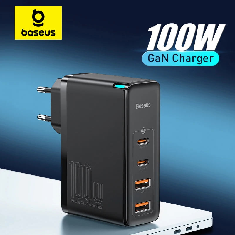 100W GaN Fast Desktop Charger with 3 USB-C Ports - 1