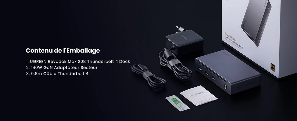 8-in-1 Thunderbolt 4 Docking Station with 40Gbps Data Transfer