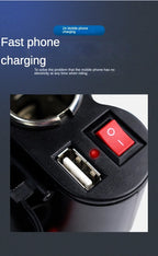 Motorcycle Handlebar 12V USB Charger and Cigarette Lighter Socket