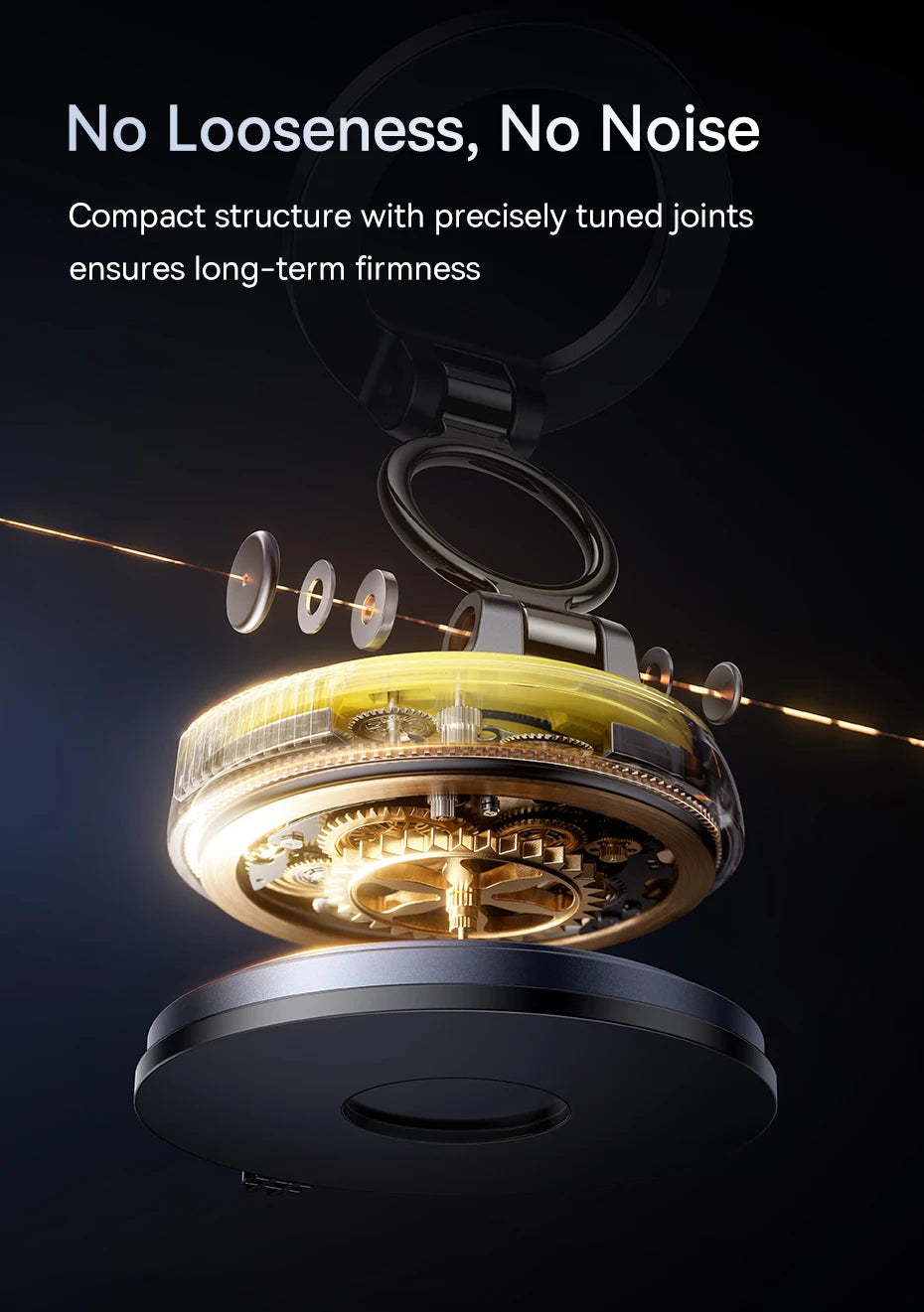 Magnetic Vacuum Suction Car Phone Mount with 360° Rotation